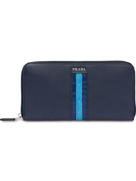 prada portemonnaie blau|prada wallet.